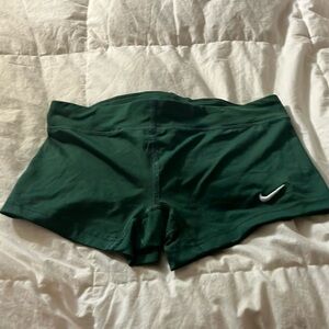 Dark green Nike Dri-Fit athletic volley ball shorts